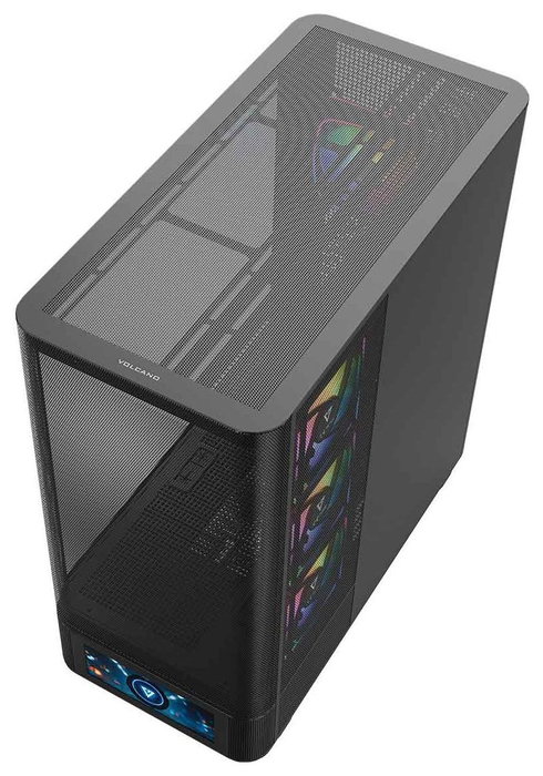 Modecom Volcano AQ500 ARGB Midi Tower Blanca/Negra con Pantalla LCD 6.2"
