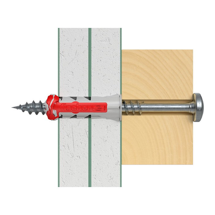 Fischer DuoPower 6x30 S PH TX Juego de tacos y tornillos, 100 unidades Fischer DuoPower 6x30 S PH TX Juego de tacos y tornillos, 100 unidades