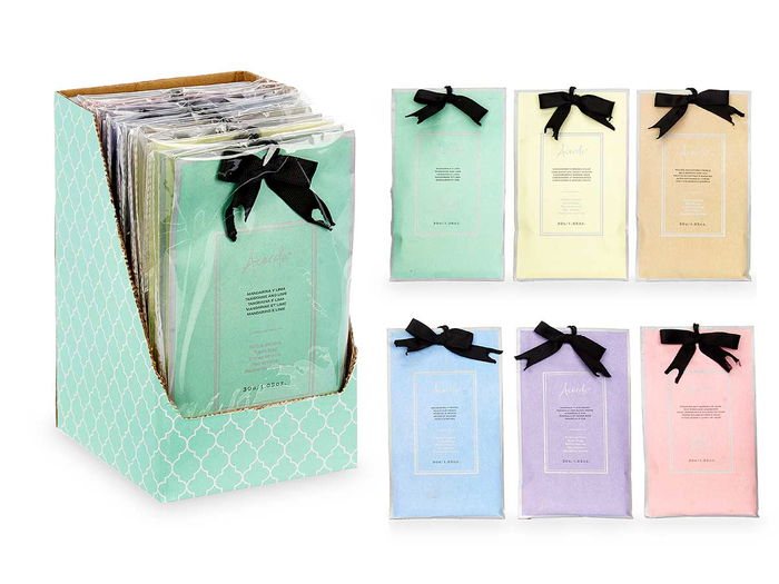 Acorde Sobre Aromático para Colgar, Pack de 6 Unidades, Surtido de Fragancias, Dimensiones 9.5x16.5x0.5 cm (Set de 36)