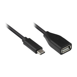 GoodConnections OTG C St.-A Bu. 0,1m - Adaptador USB 2.0 OTG Tipo C a USB-A (0.1 Metros)