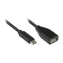 GoodConnections OTG C St.-A Bu. 0,1m - Adaptador USB 2.0 OTG Tipo C a USB-A (0.1 Metros)