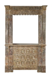 DKD Home Decor Mueble Bar Item Home Natural Teca 66 x 247 x 158 cm
