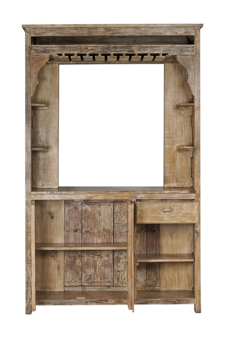 DKD Home Decor Mueble Bar Item Home Natural Teca 66 x 247 x 158 cm DKD Home Decor Mueble Bar Item Home Natural Teca 66 x 247 x 158 cm