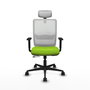 PIQUERAS Y CRESPO Silla de oficina Haches Sincro/Traslack Pistacho y Blanco