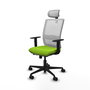 PIQUERAS Y CRESPO Silla de oficina Haches Sincro/Traslack Pistacho y Blanco