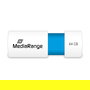 MEDIARANGE USB Stick MR974 64GB USB 2.0 Color Azul y Blanco, Forma Deslizante, 16 MB/s Lectura