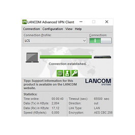 LANCOM Upgrade Advanced VPN Client (Windows) Licencia 1 para Windows 11 y Windows 10 Gestión de Redes VPN Inglés Alemán