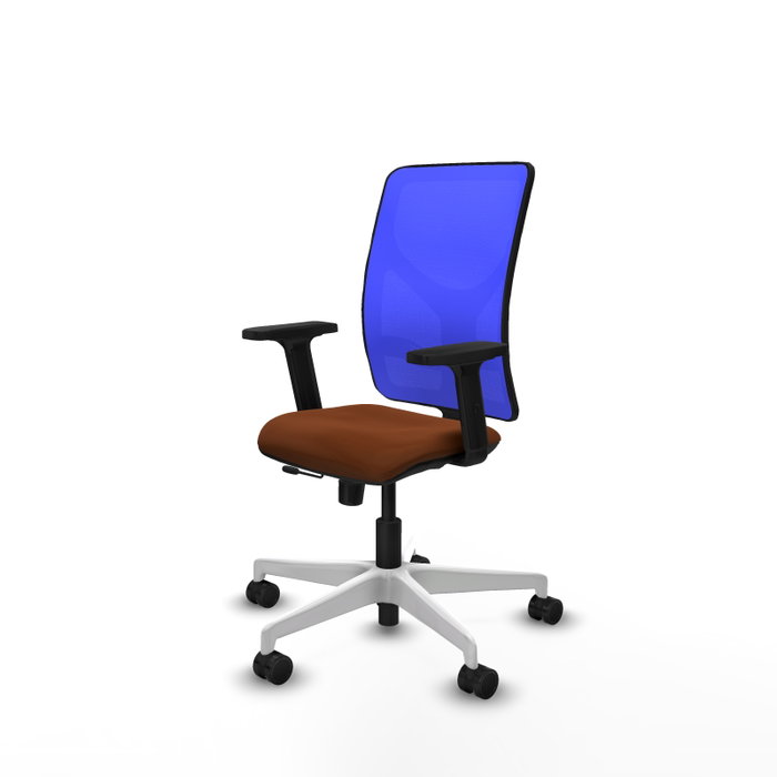 PIQUERAS Y CRESPO Silla de oficina Motilla con mecanismo Sincro/Traslack Marrón y Azul PIQUERAS Y CRESPO Silla de oficina Motilla con mecanismo Sincro/Traslack Marrón y Azul
