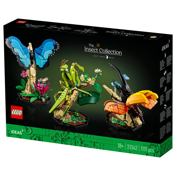 LEGO Ideas Colección de Insectos 21342, Juego de Construcción de 1111 Piezas para Adultos, Modelo para Exponer, Multicolor
