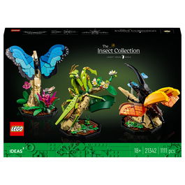 LEGO Ideas Colección de Insectos 21342, Juego de Construcción de 1111 Piezas para Adultos, Modelo para Exponer, Multicolor
