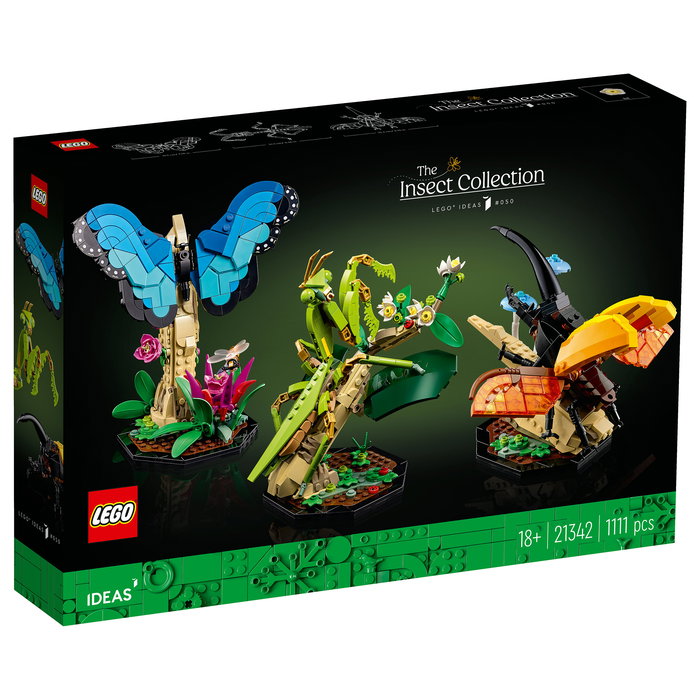 LEGO Ideas Colección de Insectos 21342, Juego de Construcción de 1111 Piezas para Adultos, Modelo para Exponer, Multicolor