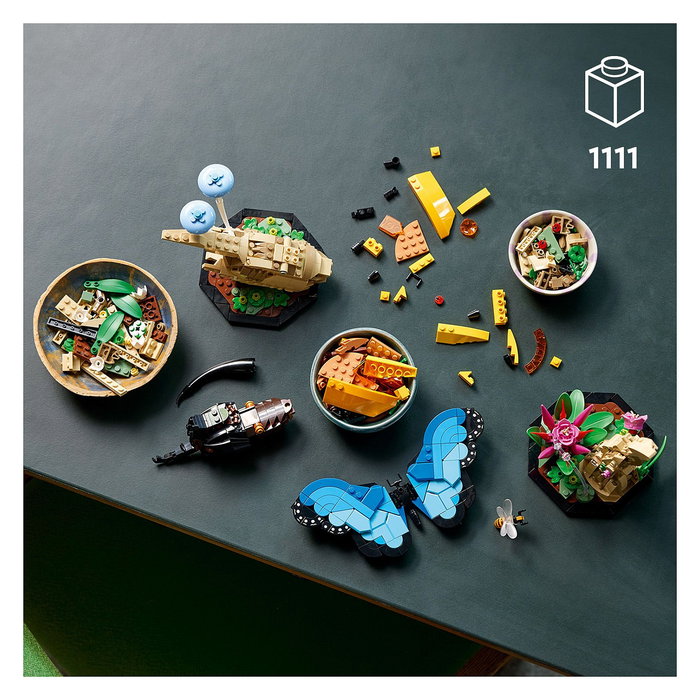 LEGO Ideas Colección de Insectos 21342, Juego de Construcción de 1111 Piezas para Adultos, Modelo para Exponer, Multicolor