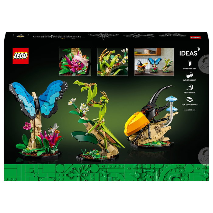 LEGO Ideas Colección de Insectos 21342, Juego de Construcción de 1111 Piezas para Adultos, Modelo para Exponer, Multicolor
