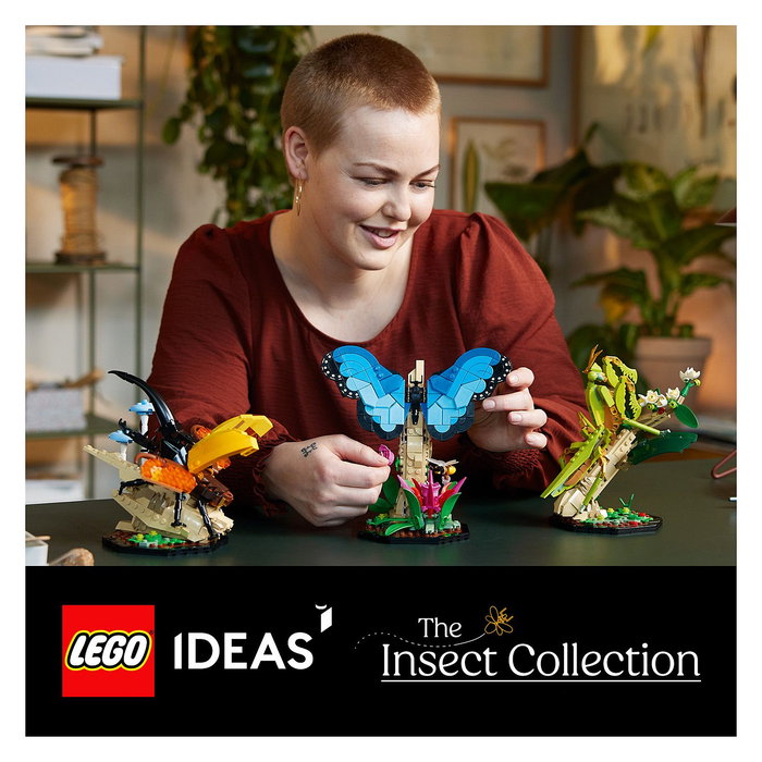 LEGO Ideas Colección de Insectos 21342, Juego de Construcción de 1111 Piezas para Adultos, Modelo para Exponer, Multicolor