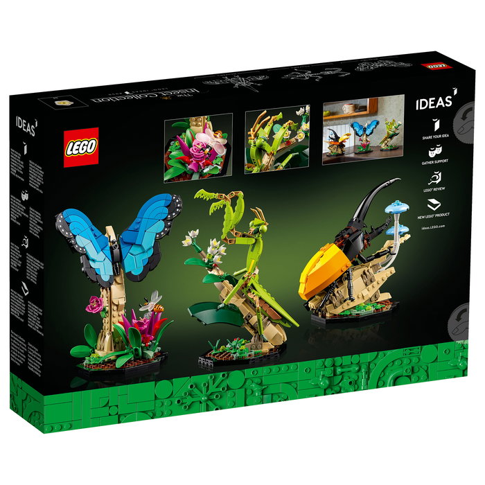 LEGO Ideas Colección de Insectos 21342, Juego de Construcción de 1111 Piezas para Adultos, Modelo para Exponer, Multicolor