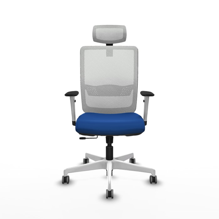PIQUERAS Y CRESPO Silla de oficina Haches con mecanismo Sincro/Traslack Azul y Blanco PIQUERAS Y CRESPO Silla de oficina Haches con mecanismo Sincro/Traslack Azul y Blanco