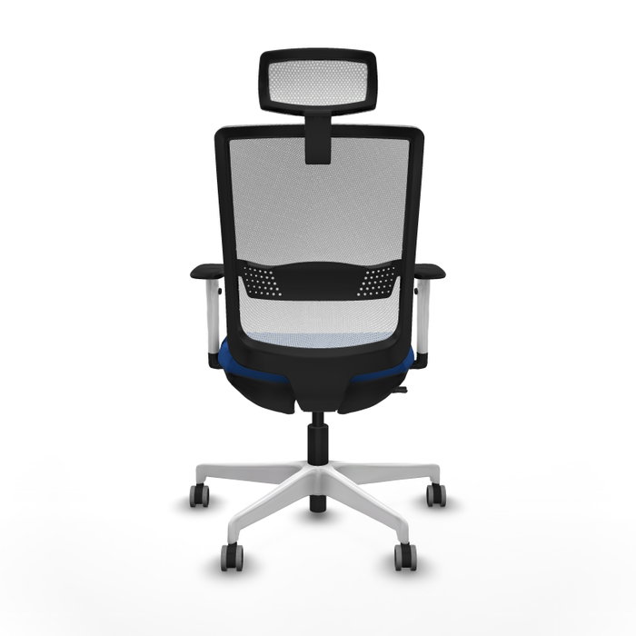PIQUERAS Y CRESPO Silla de oficina Haches con mecanismo Sincro/Traslack Azul y Blanco PIQUERAS Y CRESPO Silla de oficina Haches con mecanismo Sincro/Traslack Azul y Blanco