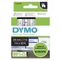 DYMO Cinta D1 Negro sobre Transparente 24mm x 7m