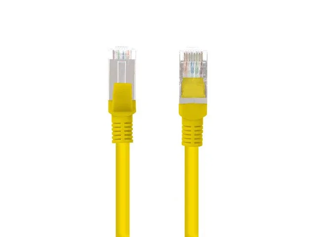 Lanberg PCF5-10CC-0150-Y Patch Cord Cable de Red RJ45 1.5 m, Cat 5e F/UTP (FTP), Amarillo, Apantallado