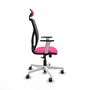 PIQUERAS Y CRESPO Silla de oficina Motilla con mecanismo Sincro, Rosa y Gris