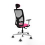 PIQUERAS Y CRESPO Silla de oficina Motilla con mecanismo Sincro, Rosa y Gris