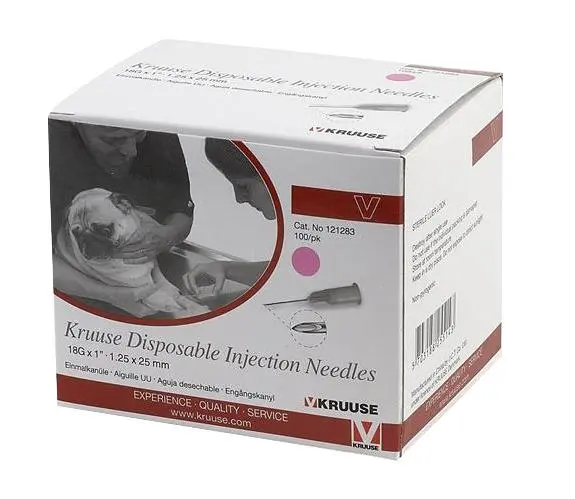 Kruuse Agujas Desechables 1,2x25mm 18G Rosa 100ud Kruuse Agujas Desechables 1,2x25mm 18G Rosa 100ud
