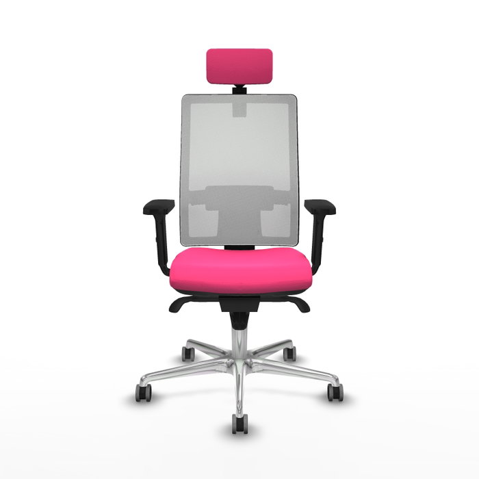PIQUERAS Y CRESPO Silla de oficina Horna Rosa y Blanco con mecanismo Sincro PIQUERAS Y CRESPO Silla de oficina Horna Rosa y Blanco con mecanismo Sincro