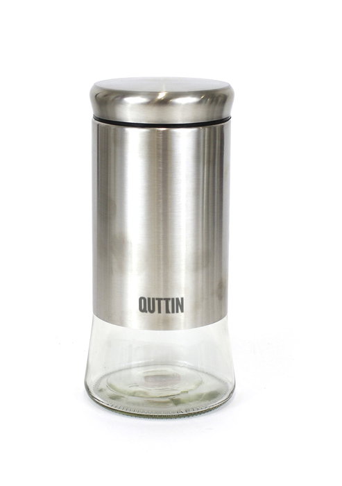Quttin Tarro Vidrio/Acero 1700Ml 11.5x11.5x23.5 cm (12 Unidades)