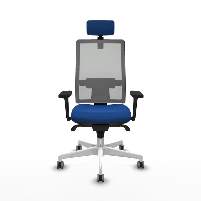 PIQUERAS Y CRESPO Silla de oficina Horna con mecanismo Sincro, Azul y Gris PIQUERAS Y CRESPO Silla de oficina Horna con mecanismo Sincro, Azul y Gris