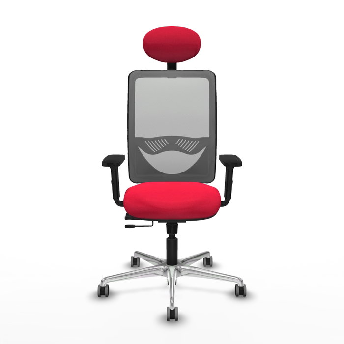 PIQUERAS Y CRESPO Silla de oficina Zulema con mecanismo Sincro/Traslack Rojo y Gris PIQUERAS Y CRESPO Silla de oficina Zulema con mecanismo Sincro/Traslack Rojo y Gris