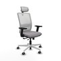 PIQUERAS Y CRESPO Silla de oficina Haches Gris y Blanco