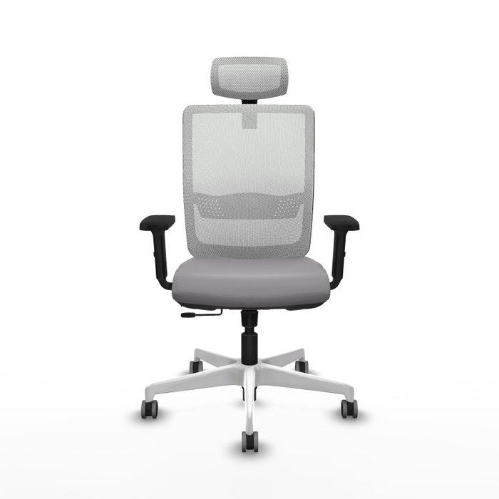 PIQUERAS Y CRESPO Silla de oficina Haches Gris y Blanco PIQUERAS Y CRESPO Silla de oficina Haches Gris y Blanco