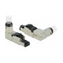 DeLOCK Conector RJ45 Cat.8.1 de metal angular gris