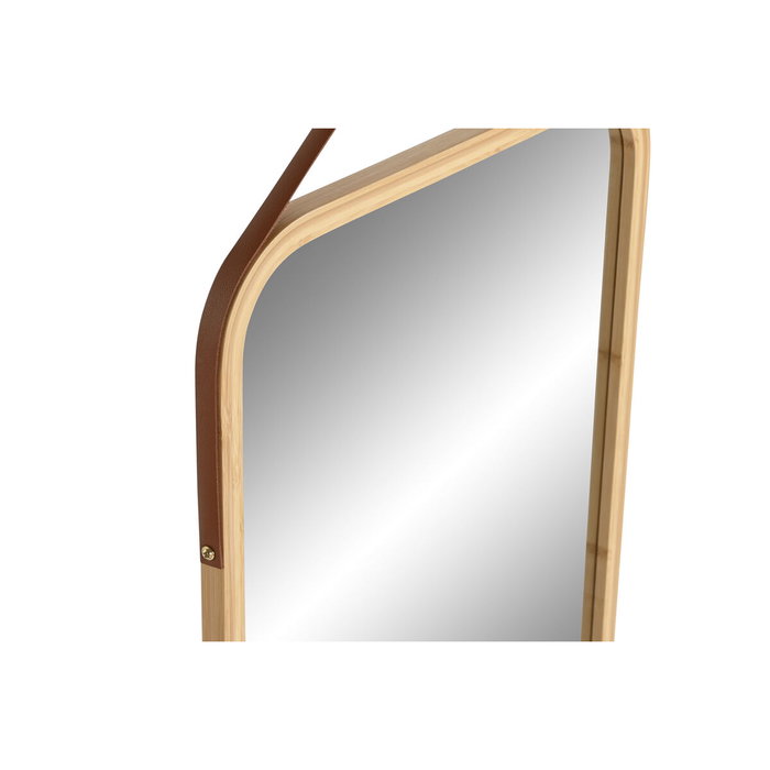 DKD Home Decor Espejo de Bambú y Cristal Natural 35x45 cm