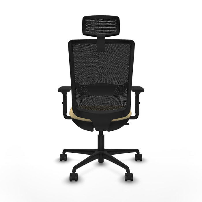 PIQUERAS Y CRESPO Silla de oficina Haches con mecanismo Sincro/Traslack, Crema y Negro PIQUERAS Y CRESPO Silla de oficina Haches con mecanismo Sincro/Traslack, Crema y Negro