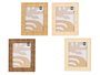 Giftdecor Portafoto Rayado 15x20 cm Surtido Plástico Madera MDF Vidrio Metal Beige Crema Marrón Plástico (Set de 24)