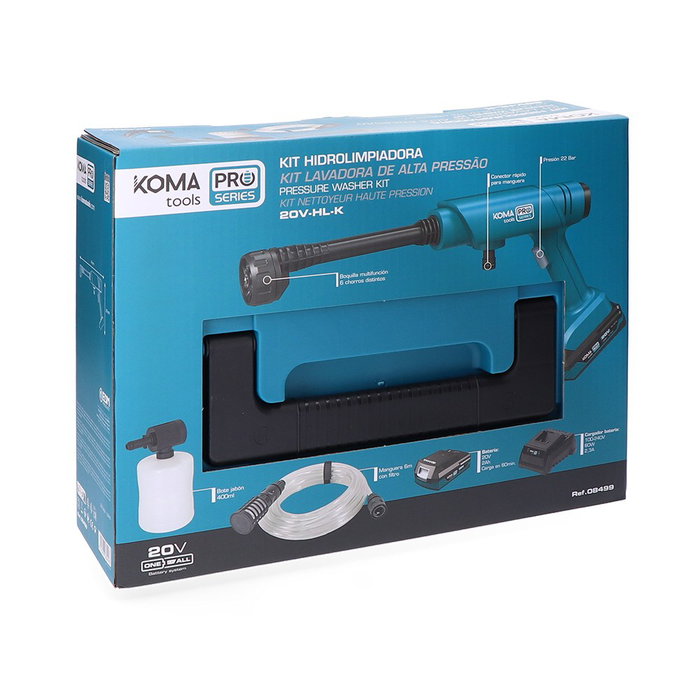 Koma Tools Kit hidrolimpiadora 20V con batería 2,0 Ah y cargador Koma Tools Kit hidrolimpiadora 20V con batería 2,0 Ah y cargador