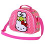 KARACTERMANIA Bolsa Portameriendas 3D Funny Hello Kitty Isotérmica Infantil con Cremallera y Correa Ajustable, 20x25,5x10cm