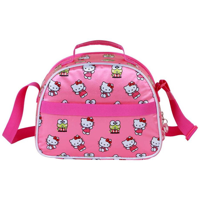 KARACTERMANIA Bolsa Portameriendas 3D Funny Hello Kitty Isotérmica Infantil con Cremallera y Correa Ajustable, 20x25,5x10cm