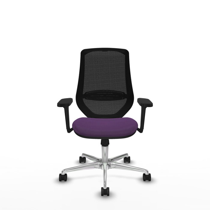 PIQUERAS Y CRESPO Silla de oficina Mardos con Mecanismo Sincro Morado y Negro