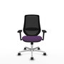 PIQUERAS Y CRESPO Silla de oficina Mardos con Mecanismo Sincro Morado y Negro