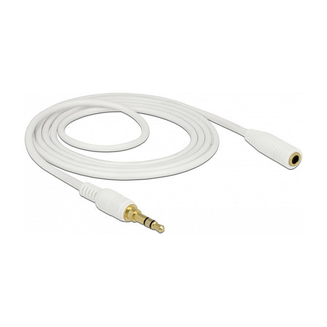 DeLOCK 85579 Cable de extensión de audio 3,5 mm 2 m Blanco