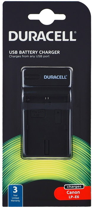Duracell Cargador con cable USB para DR9943/LP-E6 Duracell Cargador con cable USB para DR9943/LP-E6