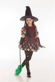 Creaciones Llopis Disfraz Infantil Bruja Calaveras T-2 5-7Años