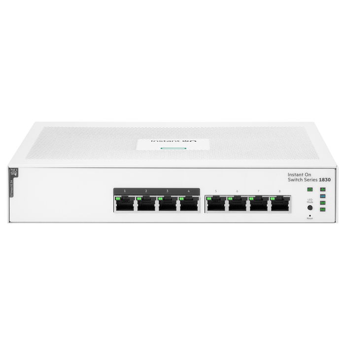 HP Enterprise Switch Aruba Instant On 1830 8G PoE+ (65W) Gestionado L2 Gigabit Ethernet Montaje en Rack 1U