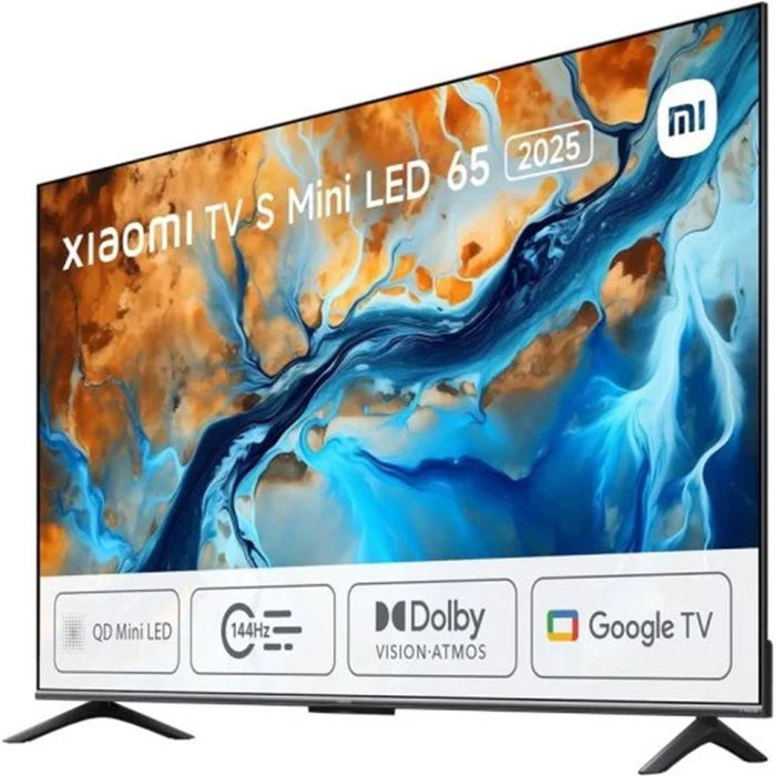 Xiaomi TV S 2025 65 Pulgadas QD Mini LED UltraHD 4K Smart TV 144 Hz Google TV para Gaming con AMD FreeSync Premium y Dolby Atmos