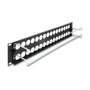 DeLOCK Panel de conexión tipo-D 32 puertos 2U negro
