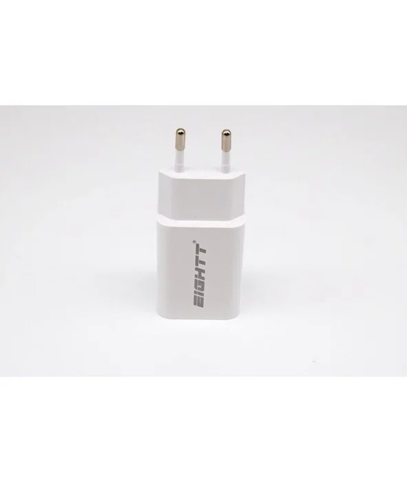Eightt ECW-M Cargador para Smartphone y Tablet con 2 Puertos USB y Cable Micro USB Blanco Eightt ECW-M Cargador para Smartphone y Tablet con 2 Puertos USB y Cable Micro USB Blanco