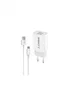 Eightt ECW-M Cargador para Smartphone y Tablet con 2 Puertos USB y Cable Micro USB Blanco