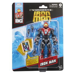 Hasbro Marvel Legends Ultimate Iron Man Figura de Acción de 15 cm con 5 Accesorios, Incluye Manos Alternativas y Libro de Cómic, basada en Ultimate Iron Man #1